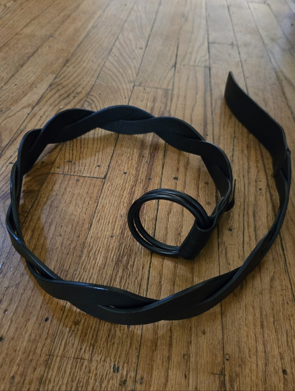 Eileen Fisher Twisted Leather Belt
